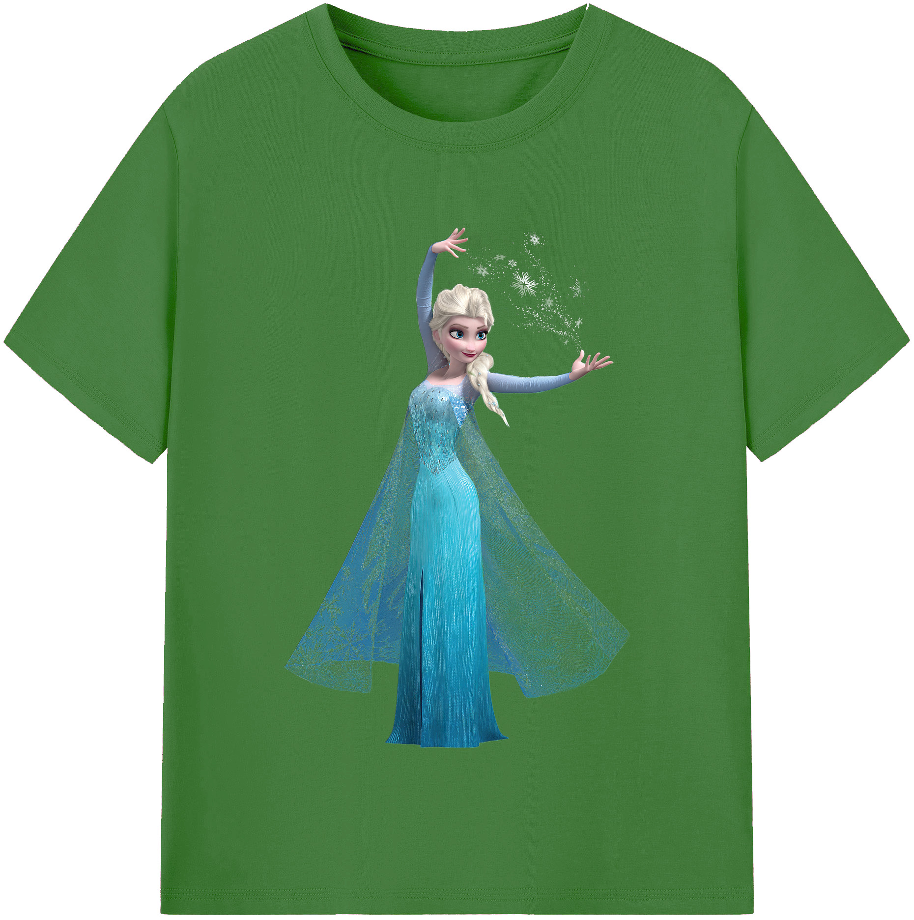 （画像用） アナと雪の女王 アンナ エルサ Frozen Anna Elsa レディースカジュアルプリントTシャツ（綿100％）